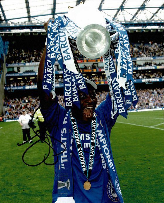 Michael Essien Signed 10X8 Chelsea F.C. Photo AFTAL COA (1181)