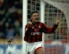  Roberto Baggio Signed 10X8 AC Milan Italy AMAZING PROOF AFTAL COA (1125)