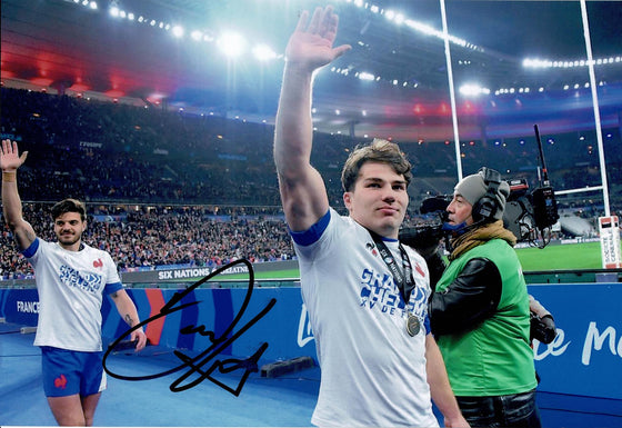 Antoine Dupont Signed 12X8 Photo France Genuine Signature AFTAL COA (2136)