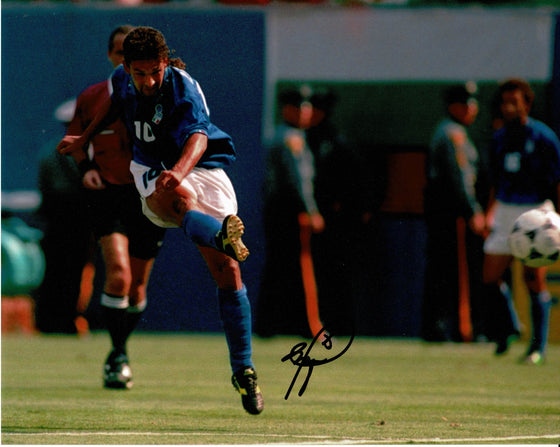 Roberto Baggio Signed 10X8 Italy ITALIA 94 AMAZING PROOF AFTAL COA (1313)