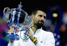  Novak Djokovic Signed 12X8 PHOTO Genuine Signature 24th Grand Slam AFTAL COA (B)