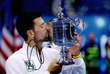  Novak Djokovic Signed 12X8 PHOTO Genuine Signature 24th Grand Slam AFTAL COA (C)
