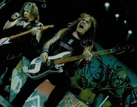 Steve Harris Signed 10X8 Photo Iron Maiden AFTAL COA (D)