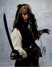  Johnny Depp Signed 11X14 Autograph Pirates of the Caribbean BAS E69362 COA