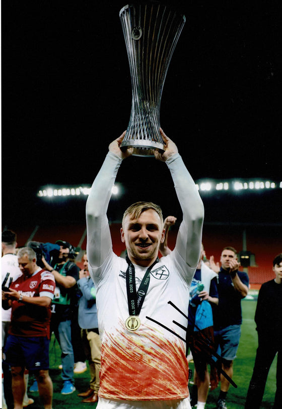 Jarrod Bowen SIGNED 12X8 Photo West Ham UEFA Europa Conference AFTAL COA (1716)