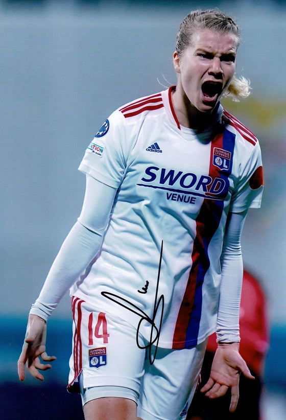 Ada Hegerberg Signed 12X8 Lyon & Norway Genuine Signature AFTAL COA (9025)