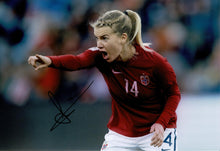  Ada Hegerberg Signed 12X8 Lyon & Norway Genuine Signature AFTAL COA (9043)