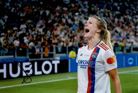Ada Hegerberg Signed 12X8 Lyon & Norway Genuine Signature AFTAL COA (9147)