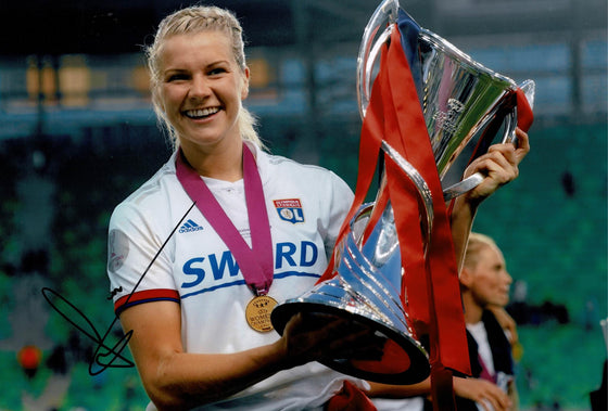 Ada Hegerberg Signed 12X8 Lyon & Norway Genuine Signature AFTAL COA (1406)