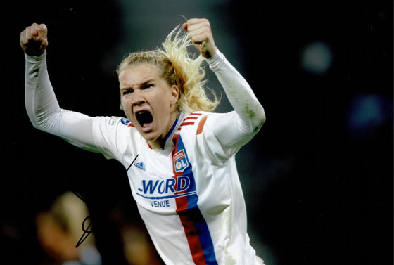 Ada Hegerberg Signed 12X8 Lyon & Norway Genuine Signature AFTAL COA (1410)