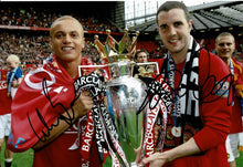  Wes Brown & John O'Shea Signed 12X8 Photo Manchester United F.C. AFTAL COA (1469