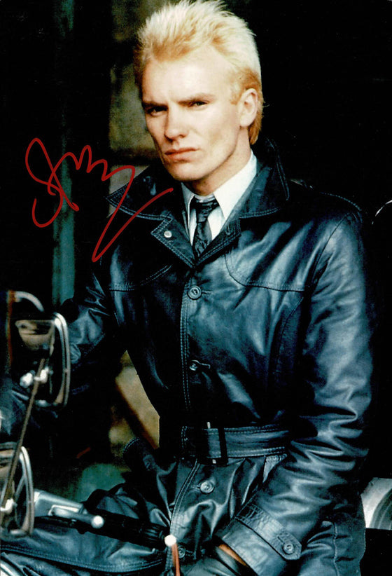 Sting Signed 12X8 Photo Quadrophenia The Police Autograph AFTAL COA (A)