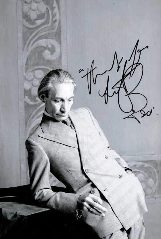 Charlie Watts SIGNED 12X8 Photo The Rolling Stones Genuine Signature AFTAL COA