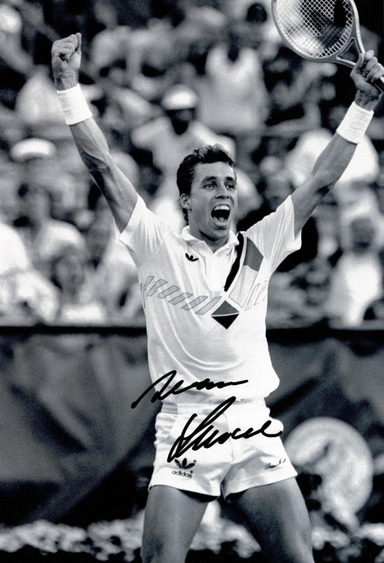 Ivan Lendl Signed 12X8 Trophy Photo US Open Champion AFTAL COA (B)