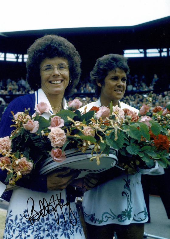 Billie Jean King Signed 12X8 Photo Genuine Autograph AFTAL COA (B)