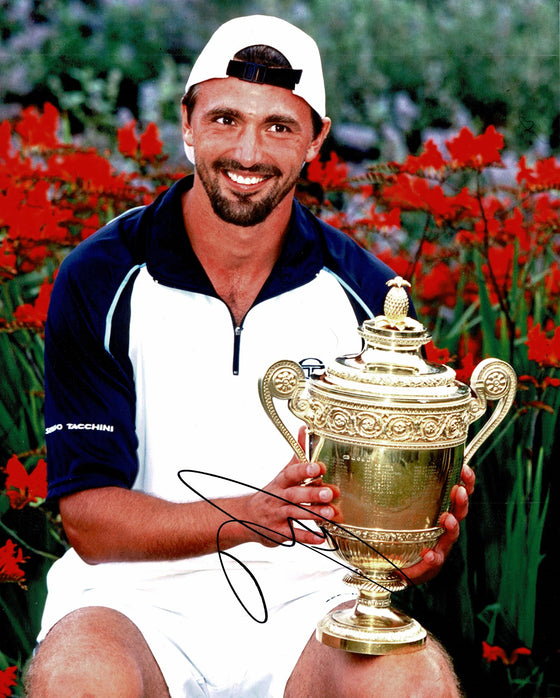 Goran Ivanisevic Signed 10X8 PHOTO Genuine Signature Tennis Legend AFTAL COA (M)