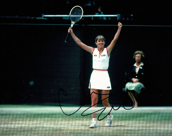 Chris Evert Signed 10X8 Photo Tennis Legend GENUINE SIGNATURE AFTAL COA (B)