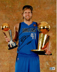  Dirk Nowitzki SIGNED 11X14 PHOTO Dallas Mavericks BAS TPA BG37837 COA