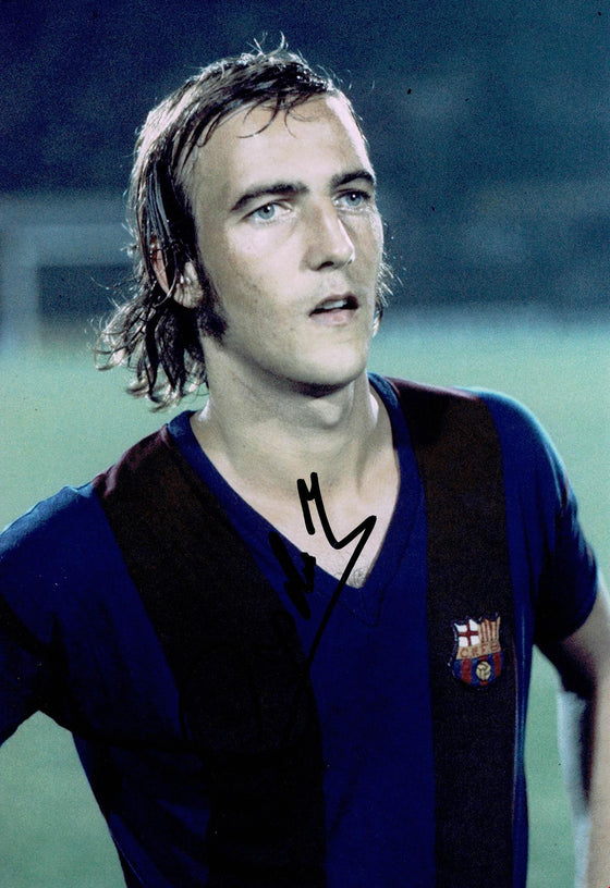 Johan Neeskens Signed 12X8 Photo FC Barcelona Genuine Signature AFTAL COA (9079)