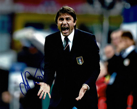 Antonio Conte Signed 10X8 Photo Italy Italia AFTAL COA (1139)