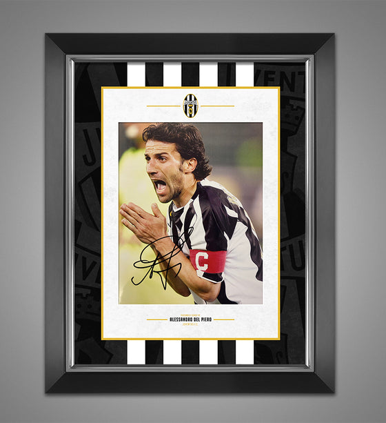 Alessandro Del Piero Signed & Framed 10X8 Photo Juventus ITALY AFTAL COA