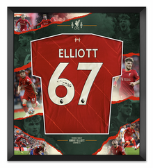  Harvey Elliott Signed & Framed Liverpool Shirt Amazing PROOF AFTAL COA