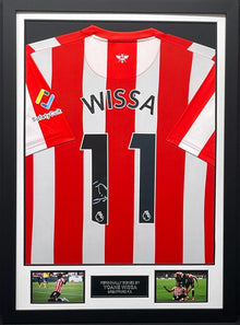  Yoane Wissa Signed & Framed Brentford F.C. Jersey AFTAL COA