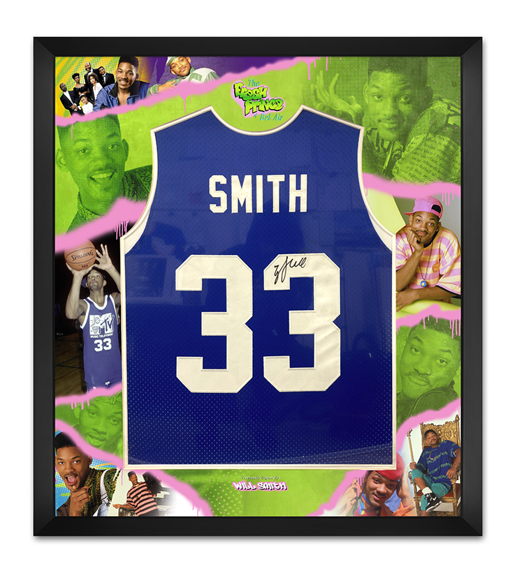 Will SMITH Signed FRAMED Basketball Jersey Fresh Prince of Bel Air A Piece of Fame