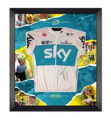  Geraint Thomas Signed & Framed Tour De France Yellow Jersey Team Sky AFTAL COA