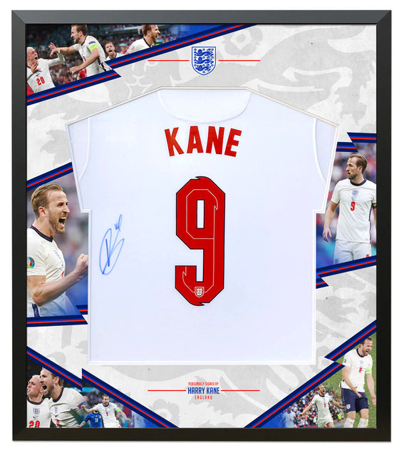 Harry Kane Signed & Framed England Jersey Euro 2020 Genuine Autograph AFTAL COA
