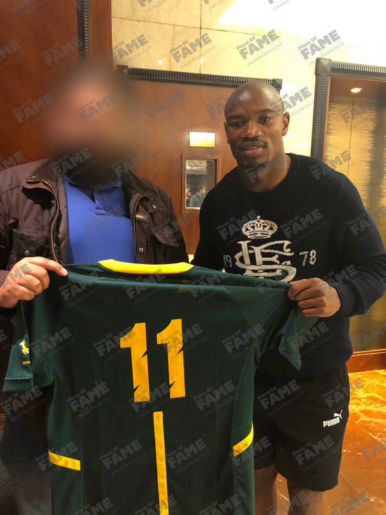 Makazole Mapimpi Signed 2019 Rugby World Cup Shirt South Africa Proof AFTAL COA
