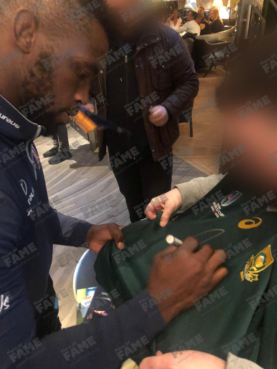 Siya Kolisi Signed 2019 Rugby World Cup Shirt South Africa AFTAL COA (E)