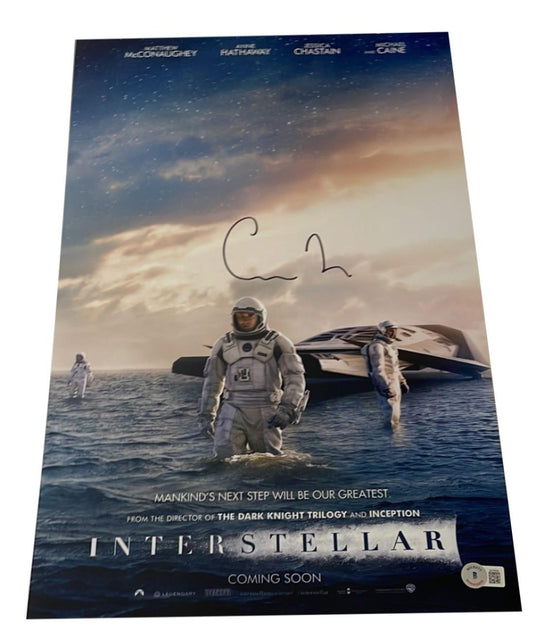 Christopher Nolan Signed 18X12 PHOTO Interstellar BAS TPA Beckett BJ76245
