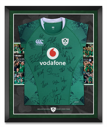  Ireland Signed & Framed 2023 RUGBY WORLD CUP Shirt Genuine Signature AFTAL COA