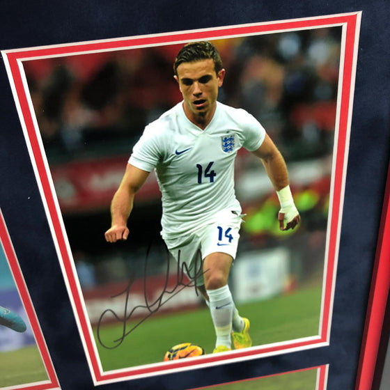 Jordan Henderson Signed & FRAMED Photo Mount Display England Euro 2020 AFTAL COA
