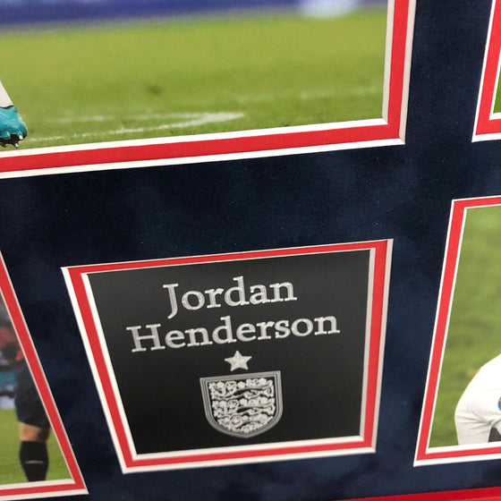 Jordan Henderson Signed & FRAMED Photo Mount Display England Euro 2020 AFTAL COA