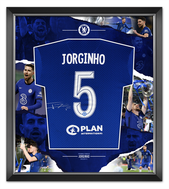 Jorginho Signed & Framed Chelsea F.C. Champions League Shirt AFTAL COA
