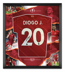  Diogo Jota Signed & Framed Liverpool Shirt AFTAL COA