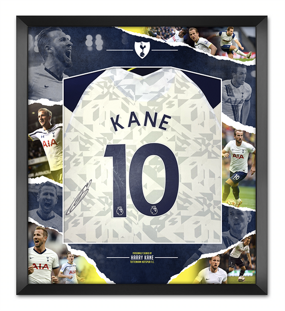 Harry Kane Signed & Framed SHIRT Tottenham Hotspur F.C. SPURS AFTAL COA