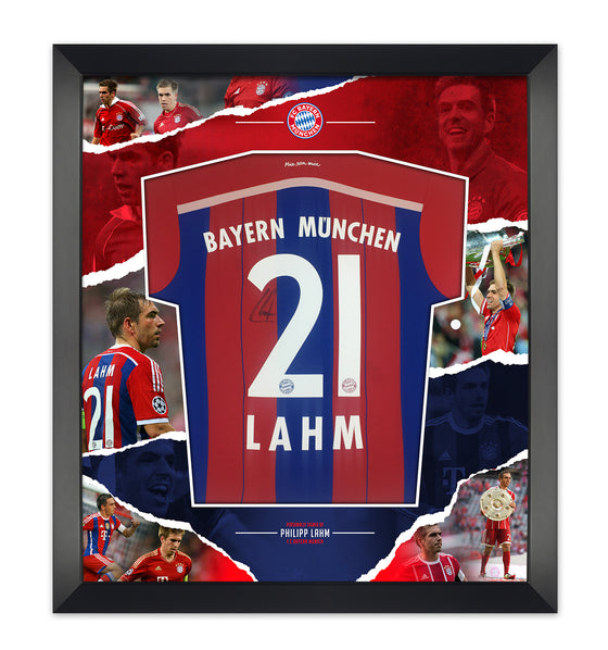 Philipp Lahm Signed & FRAMED Bayern MUNICH JERSEY AFTAL COA (A)