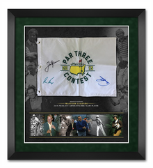  Arnold Palmer Jack Nicklaus Gary Player Signed Masters Par Three Flag AFTAL COA