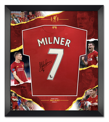  James Milner Signed & Framed Shirt Liverpool FC Genuine Autograph AFTAL COA