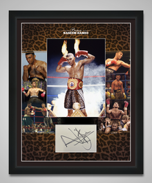  Prince Naseem Hamed Signed & Framed Mounted Display AFTAL COA