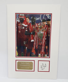  Sadio Mane Signed Photo Mount Display Liverpool F.C. AFTAL COA
