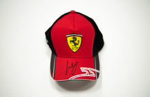  Carlos Sainz Jr. Signed Ferrari Cap FORMULA 1 Genuine Signature AFTAL COA