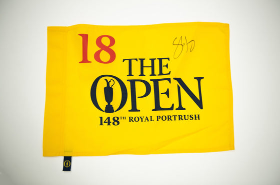 Shane Lowry Signed Open Championship PIN FLAG Royal Portrush AFTAL COA