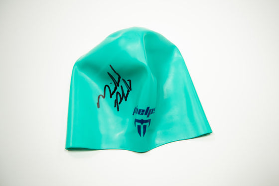 Michael Phelps Signed Swimming Cap Olympic Memorabilia AFTAL COA