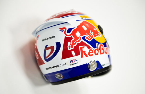 Max Verstappen Signed Mini Helmet 1:2 Red Bull Racing PSA AN53410 Full LOA