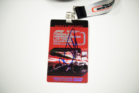 Max Verstappen Signed F1 2023 Las Vegas Grand Prix Inaugural Credential Redbull