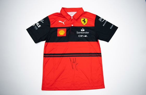 Carlos Sainz Jr. Signed Ferrari Jersey FORMULA 1 AFTAL COA